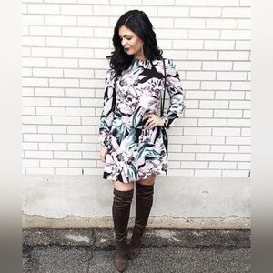 Jaase Floral Print Mini Dress, BNWT, Size L